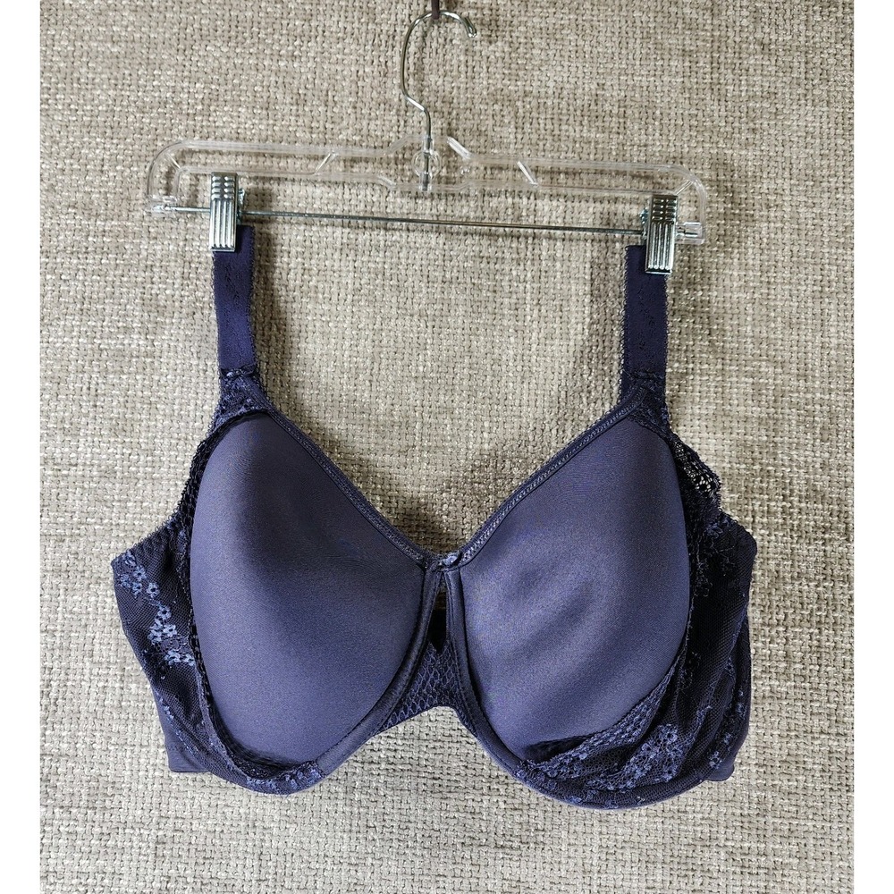 Elomi Charley Underwire Spacer Bra 4383STM Womens 36J Steel Blue UW Lace Trim